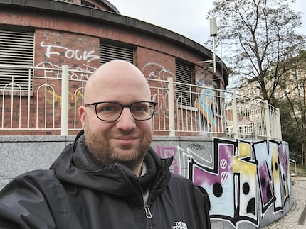 Un selfie è bello di giorno.