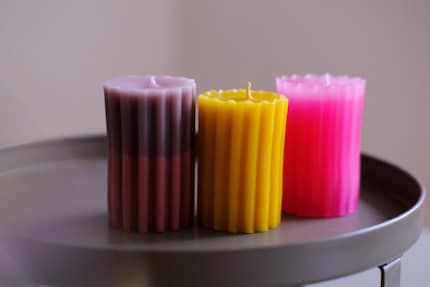 Three types of wax – unknown wax leftovers, beeswax and paraffin wax.