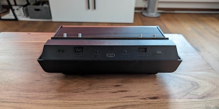 The HDMI and USB-C ports are new, but the connecting cable is missing. 