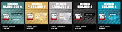 Ti serve una carta prepagata Shark? In «GTA Online» si possono spendere molti soldi.