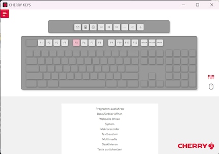 Redéfinition des touches avec Cherry Keys.
