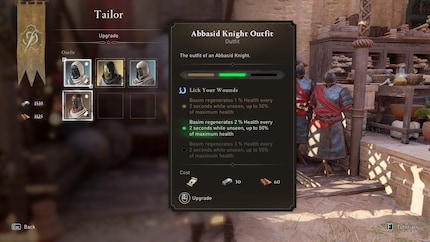 È disponibile un aggiornamento! Tuttavia, l'armatura che ho trovato in una grotta ore fa è molto più forte (e ha un aspetto più cool). «Assassin's Creed: Mirage» non necessita di crafting.