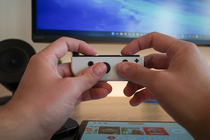 Joy Cons virtually disappear in my hands.