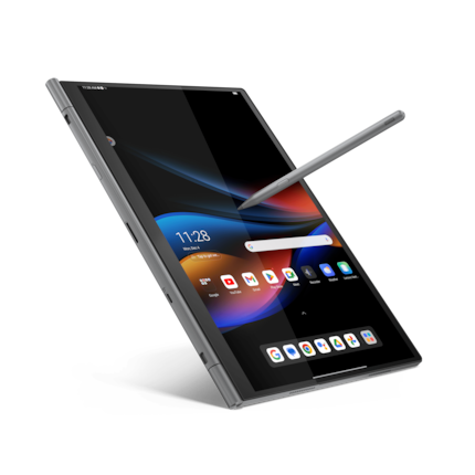 The Android tablet can also be used with a pen.