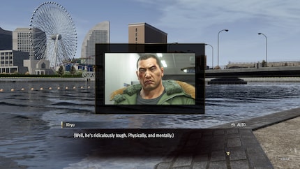 Kiryu erinnert sich an speziellen Orten der Stadt an wichtige Ereignisse aus seinem Leben.
