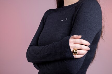 La maglia «Wool-Tech» è composta per metà di lana merino.