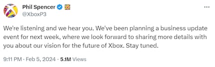 Image : Phil Spencer / X