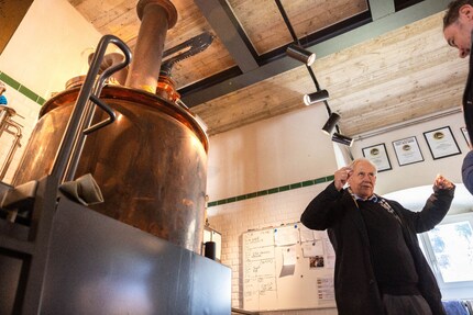 La salle de brassage de la brasserie Pilgrim.