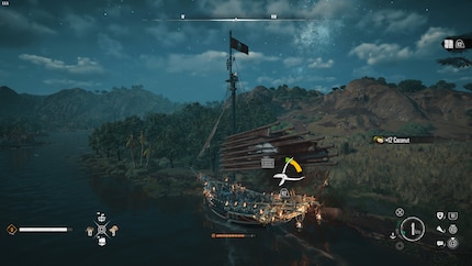 La plupart des ressources sont collectées directement depuis le navire via des petits mini-jeux.