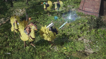 Les chocobos ne sont pas seulement des moyens de transport rapides, ils peuvent aussi renifler et déterrer des objets.