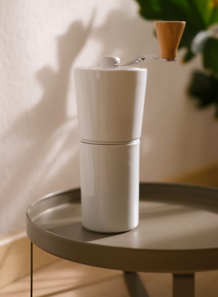 The design made me fall in love with Hario’s ceramic grinder.