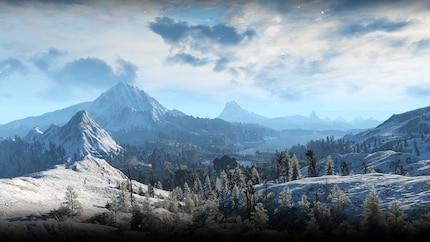 Le isole Skellige innevate si ispirano ai paesaggi scozzesi.