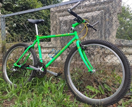 Il mio rampichino del 1992 era più o meno così. Più hardtail di così non si può. E i corni, ovviamente!