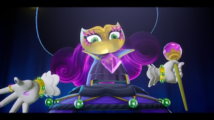 La cattiva Grape ha rapito la troupe dello Sparkly Theatre e ha preso il controllo del teatro.