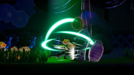 Ninja Peach lotta contro gli avversari con mosse cool.