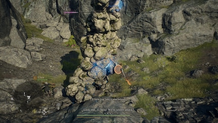 Non ho idea di dove esattamente il mio personaggio si stia aggrappando a questo golem di pietra.
