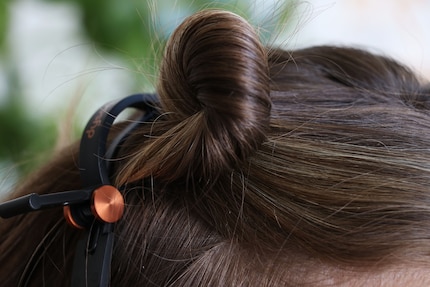 The less hair you’re separating, the better the sectioning clip will hold.