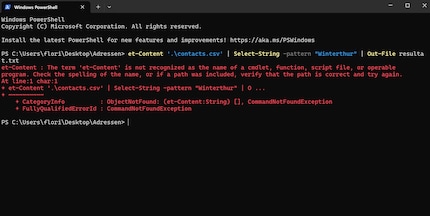 Se una voce appare in rosso, probabilmente è stato commesso un errore di digitazione.