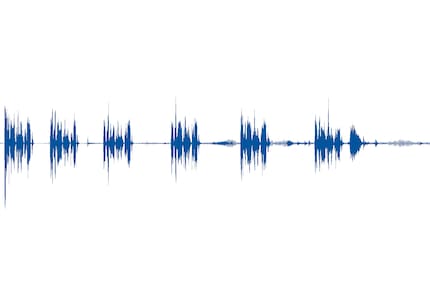 La forme d’onde avec Aura est plate, les pics à -12 dB maximum.