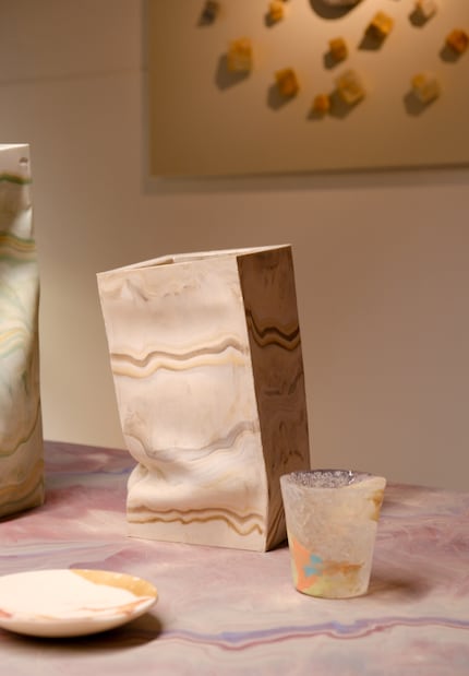 Vasi della collezione «La Bursch» di Alessandro Ciffo | silicone | 20 x 20 x 28 cm.