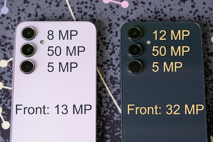 Les appareils photo sont bons, leurs différences ne sont que théoriques. À gauche, le Samsung Galaxy A35.
