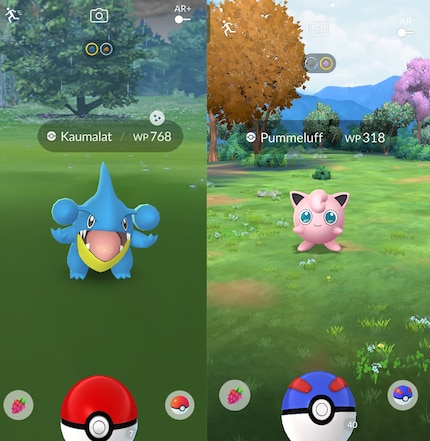 Pokémon Go has received a visual upgrade. On the right you can see the new catch screen.