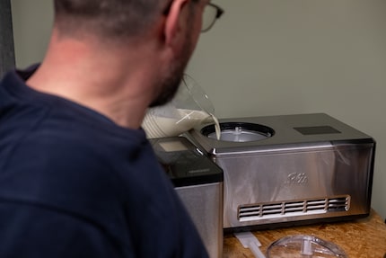 Premier essai : crème glacée.