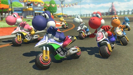 Les Yoshis existent dans toutes les couleurs. Leur marque de fabrique, la grande gueule, reste malheureusement inexploitée sur la piste jusqu’à présent.