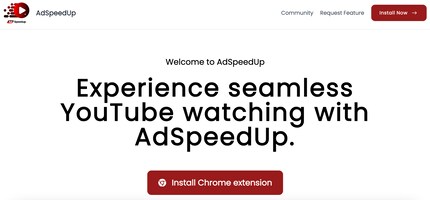 Puoi accedere all'estensione anche dal sito web di Ad Speedup, ma verrai reindirizzato al normale Webstore di Chrome.