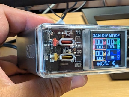 I can slightly see into the device from the front.