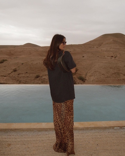 An oversize T-shirt will cover the most important parts.