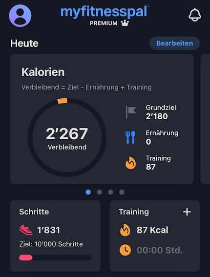 L'app Myfitnesspal mi aiuta a tenere traccia del mio consumo energetico nella vita di tutti i giorni.
