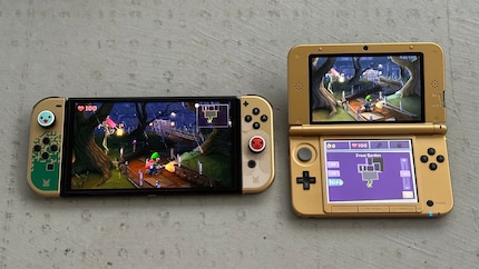 Voici une comparaison de *Luigi’s Mansion 2 (HD)* sur Nintendo Switch OLED et sur Nintendo 3DS XL.