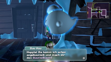 Lorsque je trouve un Boo caché, j’ai droit à un petit jeu de mots en récompense. Bonus : je sais aussi directement que je n’ai plus besoin de chercher les nuisibles dans la mission en question.