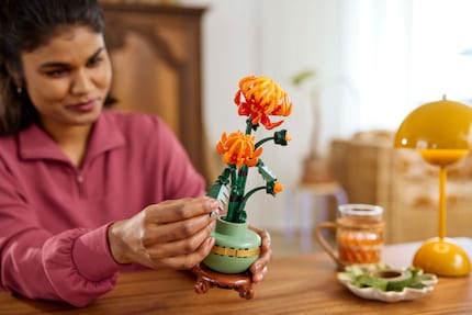 Le chrysanthème de Lego ne se fane jamais.