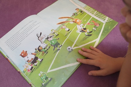 Le fair-play : Hibiscus le lapin aide le gardien adverse à se relever.