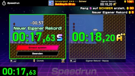 Le combat contre Birdo dans « Super Mario Bros. 2 » pour lequel suis particulièrement fier de ma note S. 
