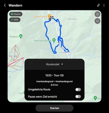 J’ai déjà téléchargé l’itinéraire de ma prochaine rando sur la Galaxy Watch 7.