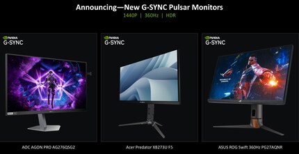 Les trois moniteurs annoncés avec la nouvelle puce.