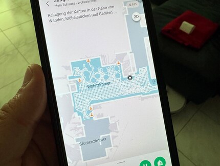 Nell'app puoi vedere esattamente dove il robot ha pulito e dove ha trovato ostacoli.