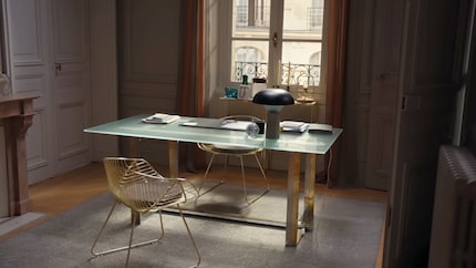 Sylvie’s office area looks organised and homely.