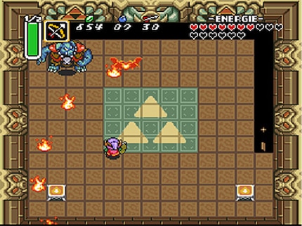 Der final-finale Endboss Ganon ist zäher, als ich dachte: Die Fackeln gehen ständig aus und dann verschwindet auch noch der Fußboden. Help pls.