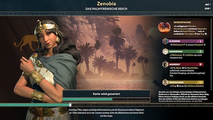 Inizio il gioco con una schermata di riepilogo della mia sovrana e degli attributi della nazione. Proprio come in «Civilization».