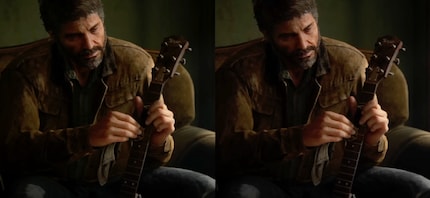 Comparaison entre le jeu original (à gauche) et la version remastérisée (à droite). Ça ne justifie pas la remise en vente de « The Last of Us Part II: Remastered ».