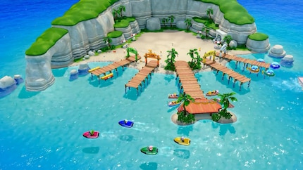 L’île aux mini-jeux est magnifique. Ici, je peux mettre mes amitiés à l’épreuve.