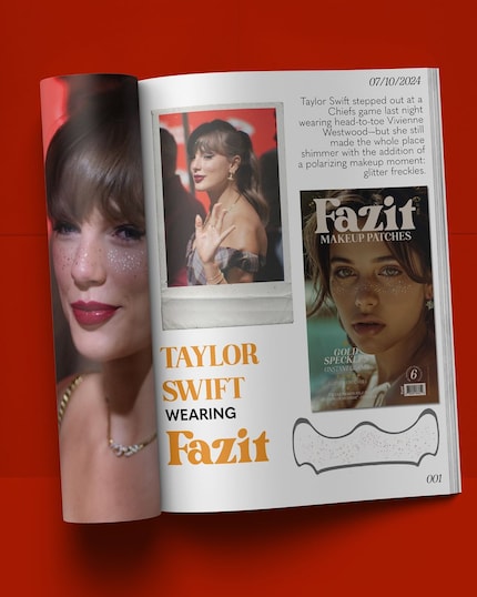 Taylor Swift and her golden freckles.