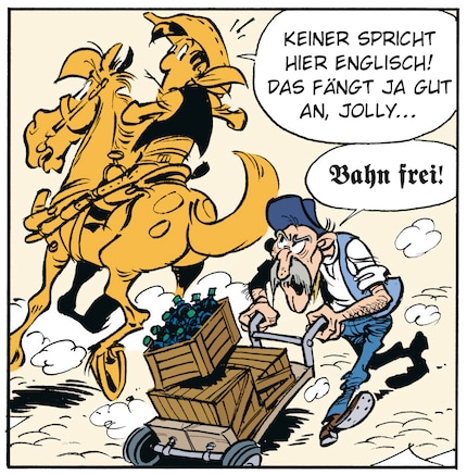 Lucky Luke a d'abord des difficultés de compréhension à Milwaukee.