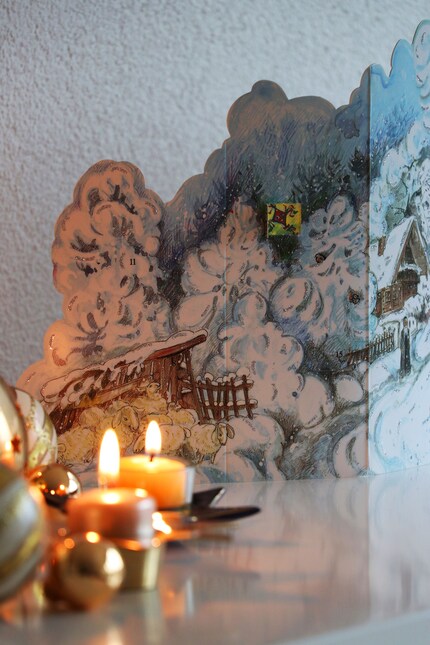 Etwas zu früh geöffnet, um dieses Foto zu schiessen: Hinter Türchen Nummer 19 verbirgt sich ein Drache.