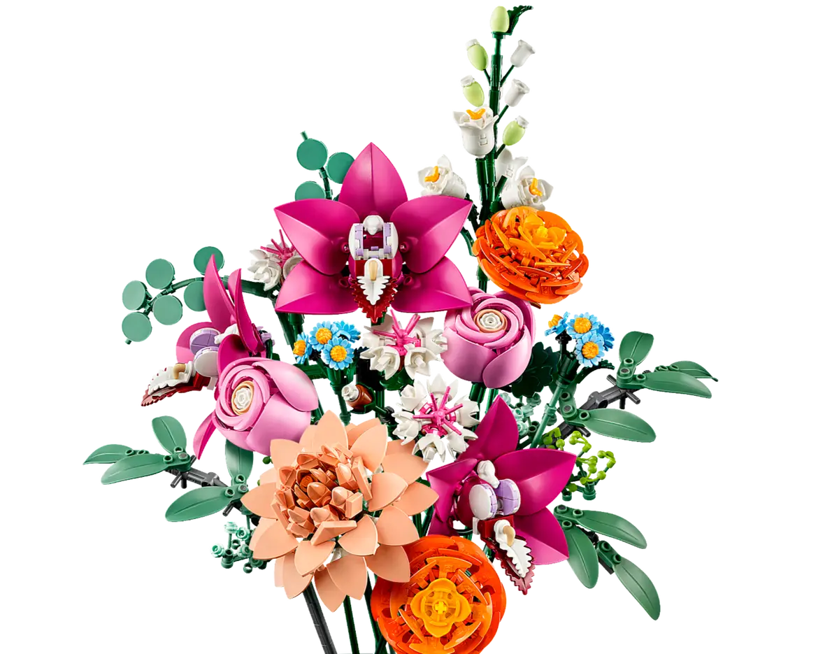 Il colorato bouquet di fiori Lego.