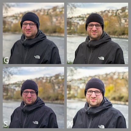 Jan hat auf dem iPhone-Foto die schönste Haut.